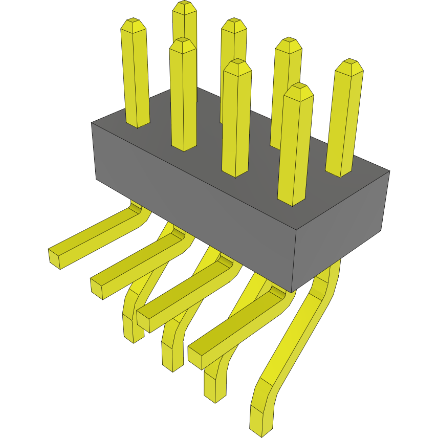 Samtec-MMT-104-01-F-MT Embases de raccordement et réceptacles PCB Conn Unshrouded Header HDR 8 POS 2mm Solder RA Side Entry SMD/Thru-Hole Tube