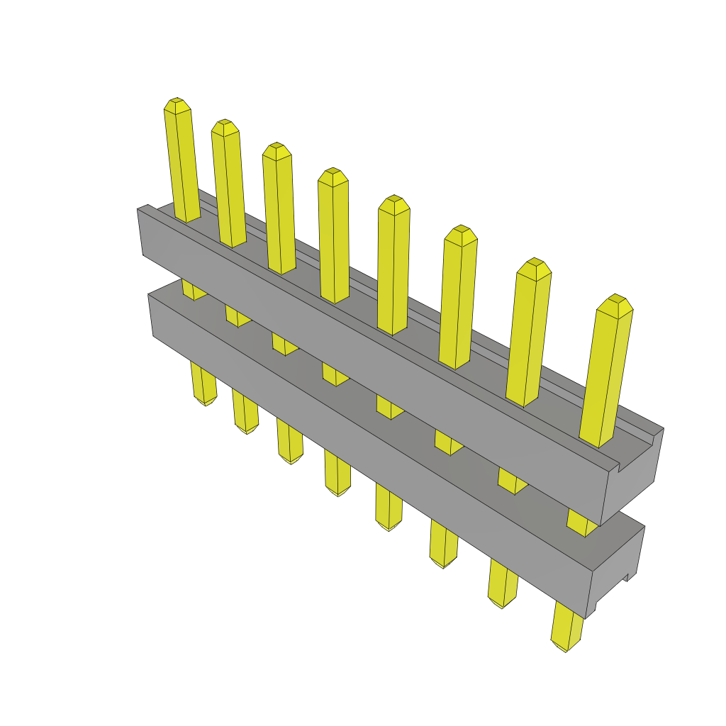 Samtec-TW-08-11-G-S-170-100 Steckverbinderleisten und Leiterplattenbuchsen Conn Board Stacker HDR 8 POS 2mm Solder ST Top Entry Thru-Hole Bulk