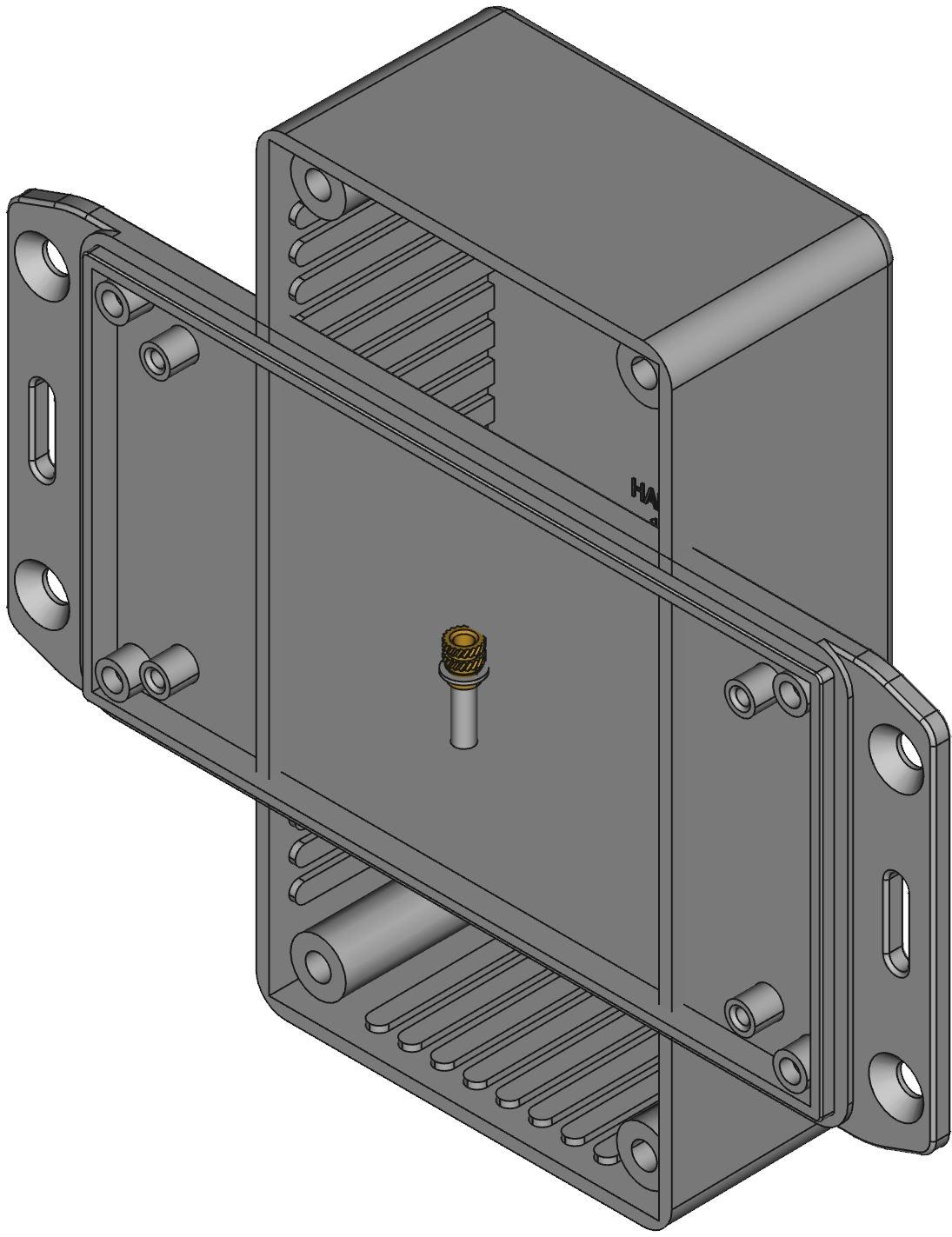 Hammond Manufacturing-1591CFLBK Black Acrylonitrile Butadiene Styrene Flange Mount General Purpose Enclosure