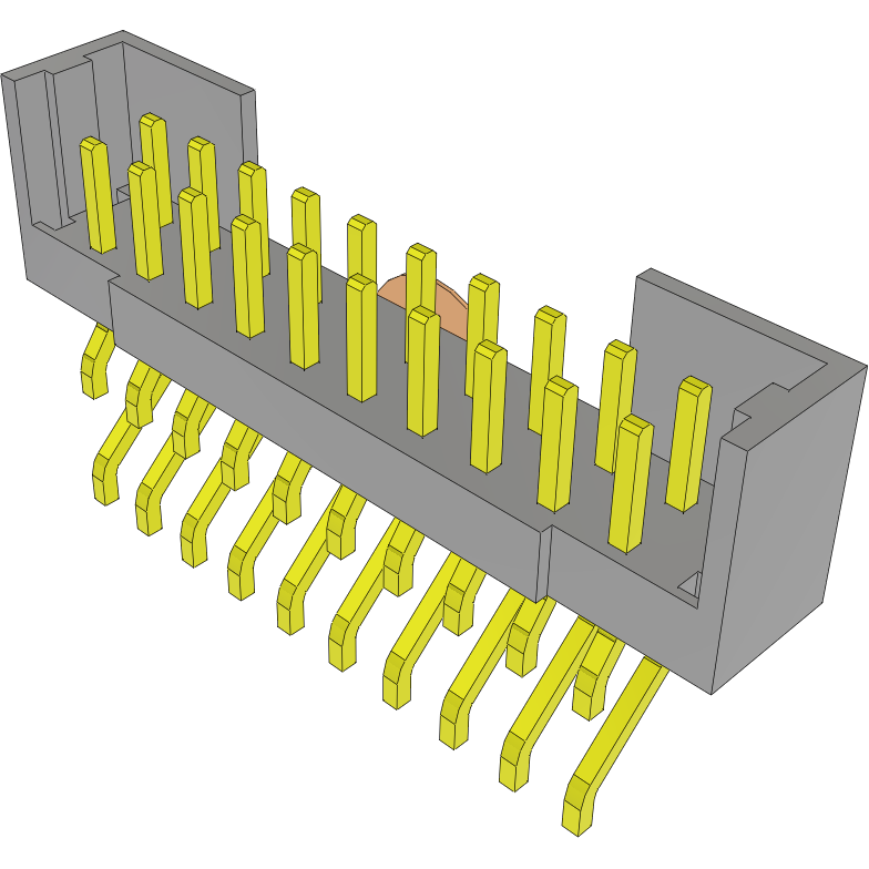 Samtec-TSH-110-01-F-DH-K-TR Cabezales del conector y receptáculos PCB Conn Shrouded Header (3 Sides) HDR 20 POS 2mm Solder RA SMD T/R