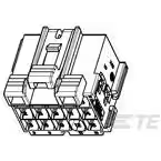 TE Connectivity-1355206-1 分立接线罩连接器 Conn Housing RCP 14 POS 5mm Crimp ST Cable Mount Black Carton