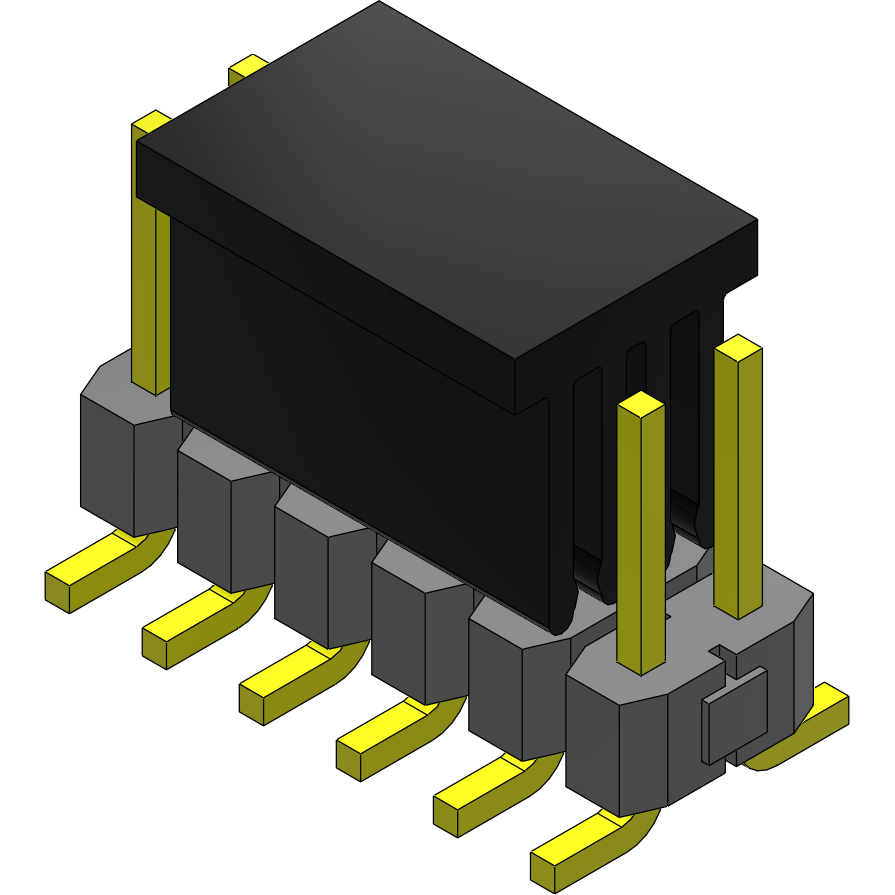 Samtec-TSM-106-01-LM-DV-P Connector Headers and PCB Receptacles Conn Unshrouded Header HDR 12 POS 2.54mm Solder ST Top Entry SMD Tube