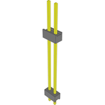 Conn Board Stacker HDR 2 POS 2.54mm Solder ST Top Entry Thru-Hole Bulk