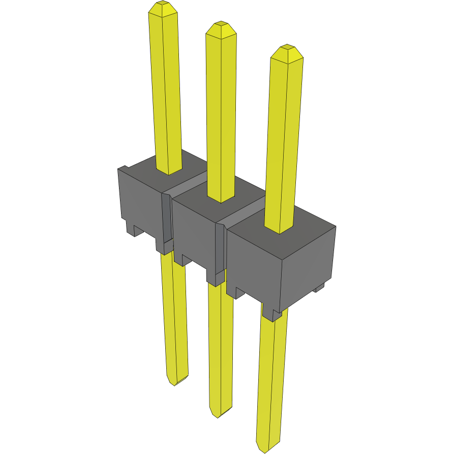 Samtec-TSW-103-22-F-S Steckverbinderleisten und Leiterplattenbuchsen Conn Unshrouded Header HDR 3 POS 2.54mm Solder ST Top Entry Thru-Hole Bulk