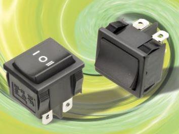 TE Connectivity-1-1634200-3 Wippschalter Switch Rocker ON ON DPDT Quick Connect Curved Rocker 10A 250VAC >100000Cycles Tray