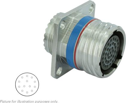 SOURIAU-8D0-11F35SN Steckverbinder, rund Conn Circular SKT 13 POS Crimp ST Flange Mount 13 Terminal 1 Port