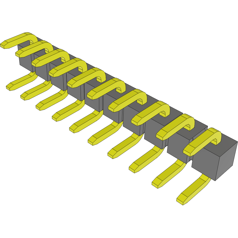 Samtec-BTSW-110-01-T-S Derivaciones y puentes del conector Conn Jumper M 10 POS 2.54mm Solder ST Thru-Hole Tube