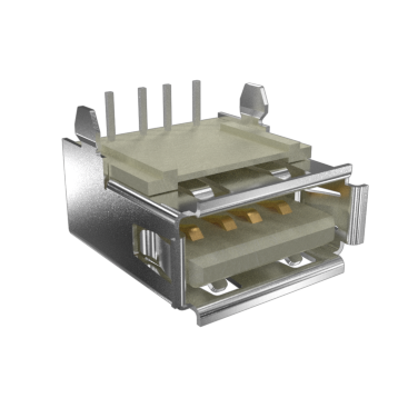 Amphenol Communications Solutions-87520-1110BPLF Connector USB Conn USB 2.0 Type A RCP 4 POS 2mm/2.5mm Solder RA Thru-Hole 4 Terminal 1 Port Tube