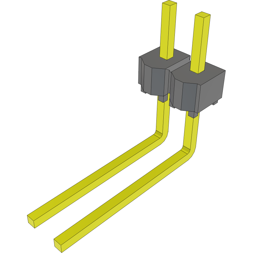 Samtec-MTSW-102-10-T-S-146-RE Connector Headers and PCB Receptacles Conn Unshrouded Header HDR 2 POS 2.54mm Solder RA Side Entry Thru-Hole Bulk