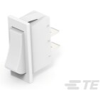 TE Connectivity-PRGSA1-16F-BB0BW Bascule de commutateur Switch Rocker ON OFF SPST Quick Connect Curved Rocker 10A 250VAC >100000Cycles Tray