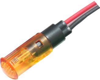 Mallory Sonalert Products-FL1P-8QW-2-Y2V Panel Mount Indicators LED Panel Mount Indicator Uni-Color Yellow 1500mcd 2-Pin Bulk