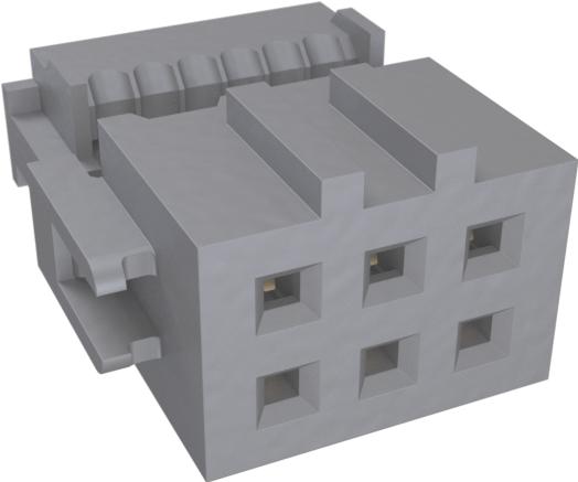 Amphenol Communications Solutions-71600-406LF Steckverbinderleisten und Leiterplattenbuchsen Quickie IDC Receptacle, Wire to Board connector -Double row - 6Positions - 2.54 mm (0.100in) Pitch