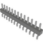 Conn Unshrouded Header HDR 13 POS 2mm Solder RA Side Entry SMD Tube