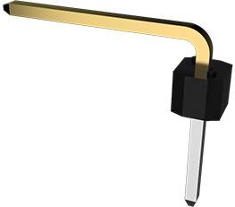 Amphenol Communications Solutions-55101-S1102LF Connector Headers and PCB Receptacles Conn Unshrouded Header HDR 2 POS 2.54mm Solder RA Side Entry Thru-Hole Bag