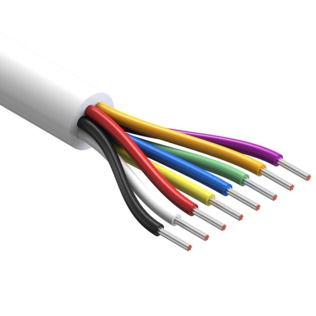 Tensility International-30-01320 Kabel, Mehrleiter Multi-Conductor Cable Polyvinyl Chloride 8Conductors 26AWG 5.8mm 300V White Polyvinyl Chloride