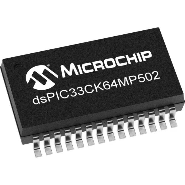 Microchip Technology-DSPIC33CK64MP502T-I/SS Microcontrollers - MCUs MCU 16-bit dsPIC CISC 64KB Flash 3.3V 28-Pin SSOP T/R