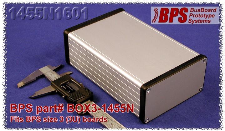 BusBoard Prototype Systems-BOX3-1455N-SV Boîtes, boîtiers et supports Silver Aluminum Wall Mount Extruded Enclosure
