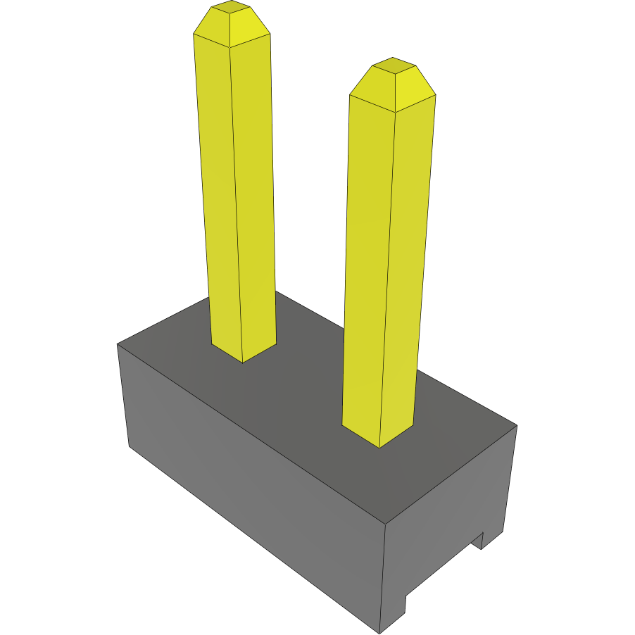 Samtec-MTMM-102-02-S-S-150 Steckverbinderleisten und Leiterplattenbuchsen Conn Unshrouded Header HDR 2 POS 2mm Solder ST Top Entry Thru-Hole Bulk