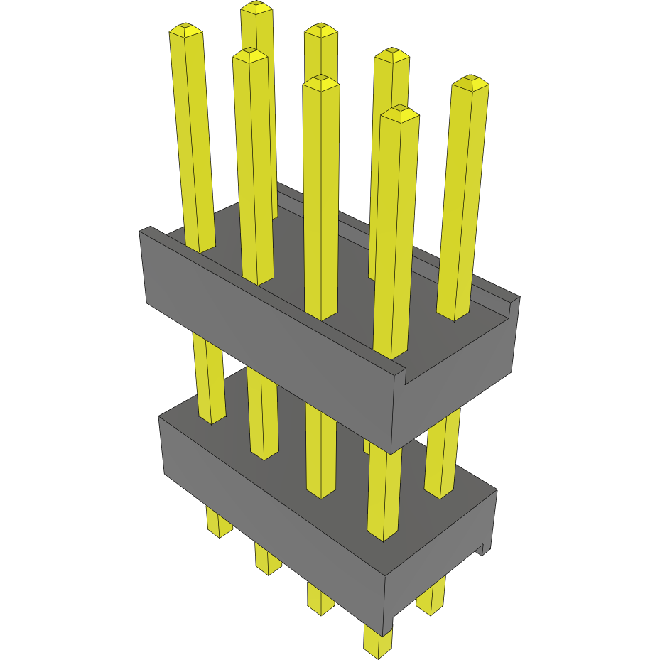 Samtec-DW-04-09-S-D-375 Steckverbinderleisten und Leiterplattenbuchsen Conn Board Stacker HDR 8 POS 2.54mm Solder ST Top Entry Thru-Hole Bulk
