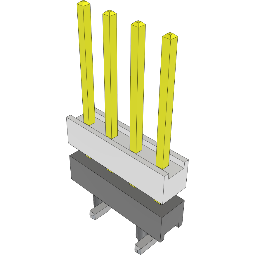 Samtec-HW-04-09-LM-S-300-SM-A Cabezales del conector y receptáculos PCB Conn Board Stacker HDR 4 POS 2.54mm Solder ST Top Entry SMD Layer