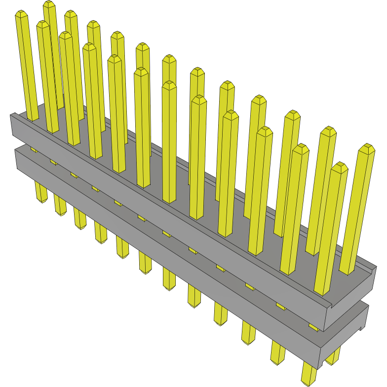 Samtec-TW-12-03-G-D-160-105 Steckverbinderleisten und Leiterplattenbuchsen Conn Board Stacker HDR 24 POS 2mm Solder ST Top Entry Thru-Hole Bulk