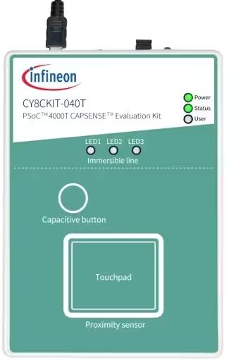 Infineon Technologies AG-CY8CKIT-040T Eingebettete Systementwicklungsboards und -kits PSoC 4000T CAPSENSE Evaluation Kit