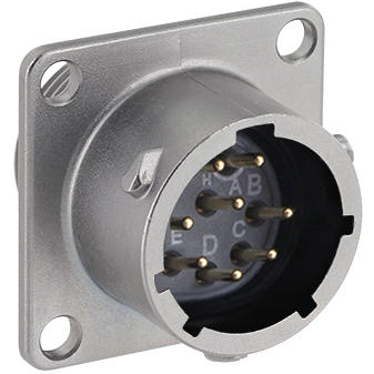 Eaton-UT0X012E8PX Connettore circolare Conn Circular PIN 8 POS Solder Cup ST Flange Mount 8 Terminal 1 Port