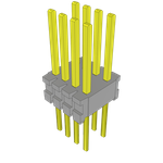 Conn Unshrouded Header HDR 8 POS 1.27mm Solder ST Top Entry Thru-Hole Bulk