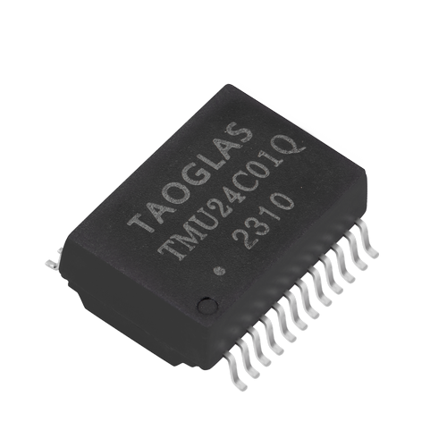 taoglas-TMU24C01Q Telecom, Übertrager Telecom Transformer 1CT:1CT 1Ohm Prim. DCR 1Ohm Sec. DCR 24 Terminal Gull Wing SMD