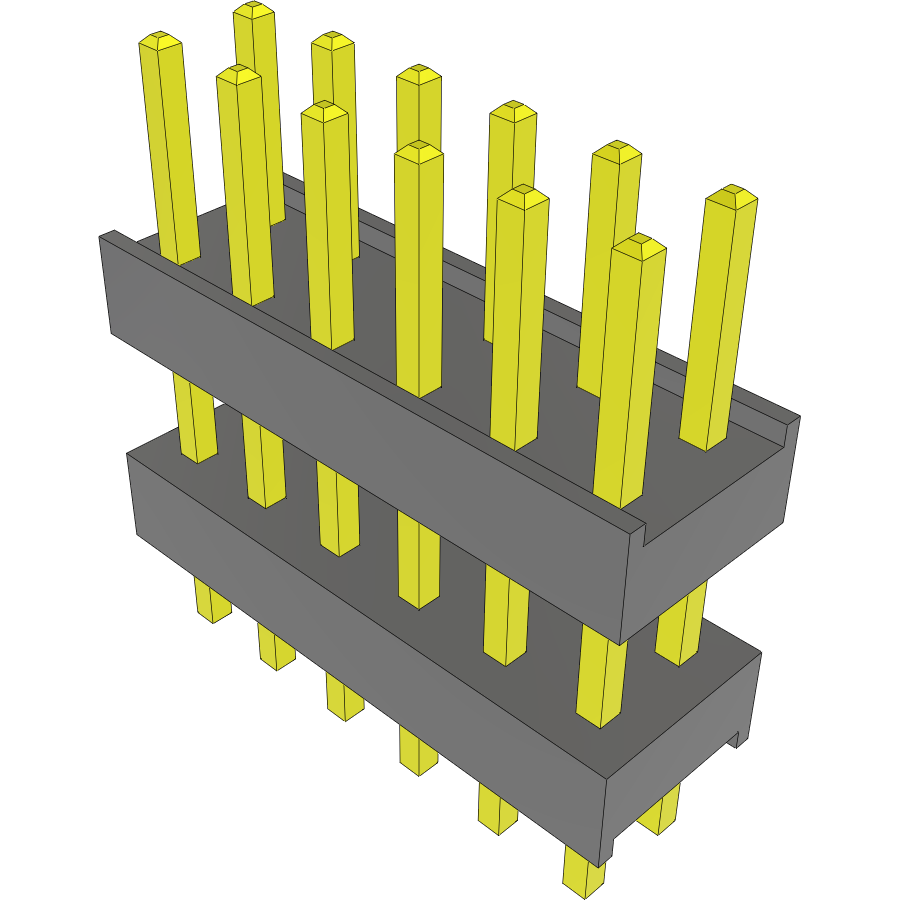 Samtec-DW-06-15-F-D-335 连接器插头及 PCB 插座 Conn Board Stacker HDR 12 POS 2.54mm Solder ST Top Entry Thru-Hole Bulk