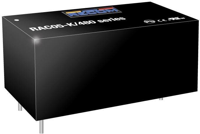 RECOM Power GmbH-RAC05-12SK/480 AC to DC Power Supplies AC/DC Power Supply Single-OUT 12V 0.42A 5W 4-Pin Tube