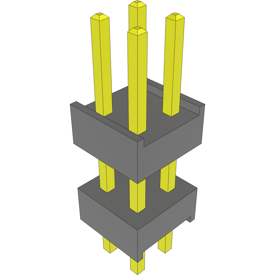 Samtec-DW-02-15-G-D-327 Steckverbinderleisten und Leiterplattenbuchsen Conn Board Stacker HDR 4 POS 2.54mm Solder ST Top Entry Thru-Hole Bulk