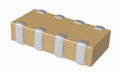 KEMET Corporation-CA064X332K2RACTU Array del condensatore Cap Ceramic Array 0.0033uF 200V X7R 10% 0612 Pad SMD 4 Capacitor 125°C T/R