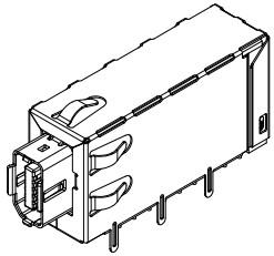 Amphenol Communications Solutions-NDMB244100 Raccordement téléphone et télécom Conn IX Industrial RCP 10 POS 2.54mm Solder RA Thru-Hole 18 Terminal 1 Port ix Industrial™ Cat 6a Tray