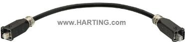 HARTING-09457251543 Andere Kabelbaugruppen Cable Assembly Hybrid 15m 26AWG/16AWG (RJ-45/Wire to Board) to (RJ-45/Wire to Board) (8/4) to (8/4) POS M-M