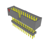 Conn Elevated Shrouded Header HDR 26 POS 2.54mm Solder ST Top Entry Thru-Hole Layer