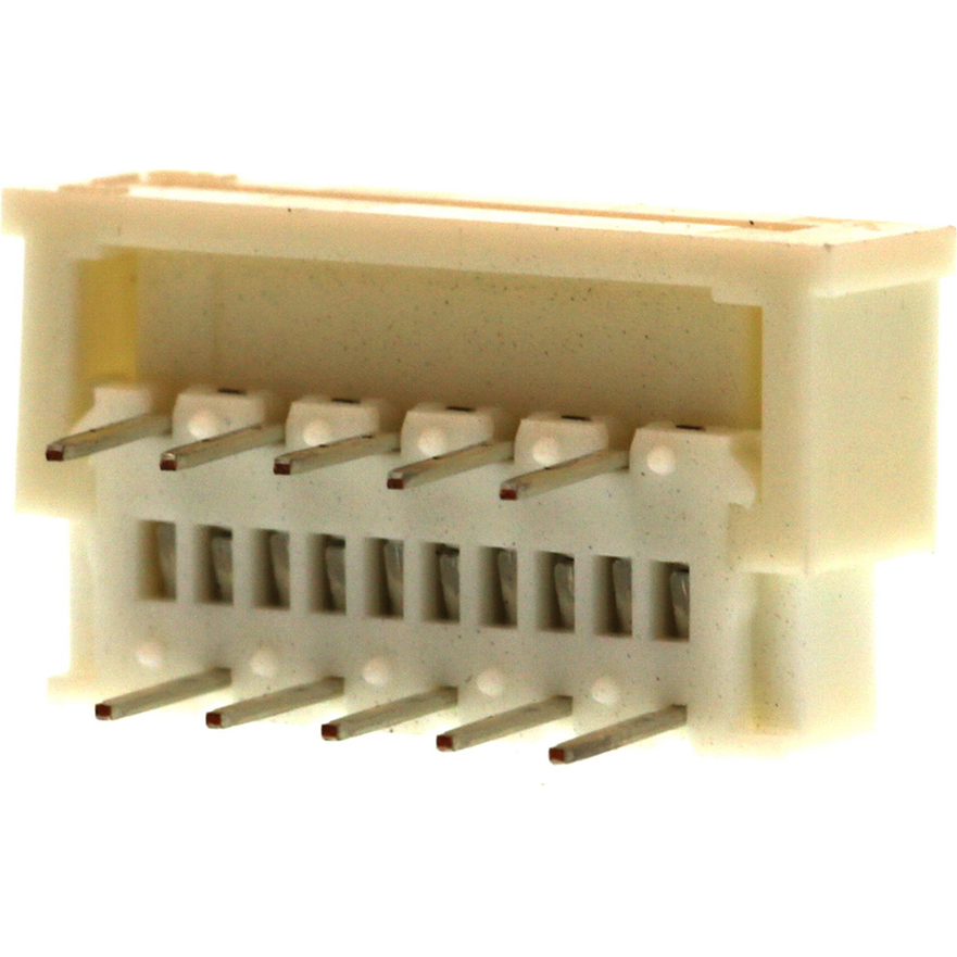 Molex-39-53-2104 Connector FFC-FPC Conn FPC Connector SKT 10 POS 1.25mm Solder RA Thru-Hole Tray