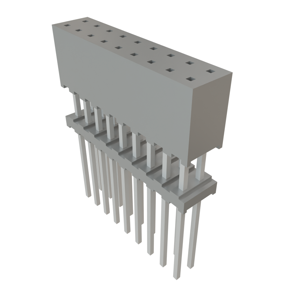 Samtec-ESQT-109-02-F-D-440 Steckverbinderleisten und Leiterplattenbuchsen Conn Elevated Socket SKT 18 POS 2mm Solder ST Top Entry Thru-Hole Layer