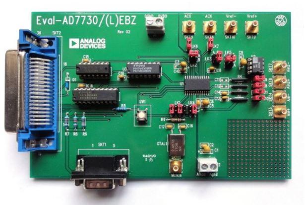 Analog Devices-EVAL-AD7730EBZ Datenkonvertierung, Entwicklungsplatinen und -kits AD7730 ADC Evaluation Board