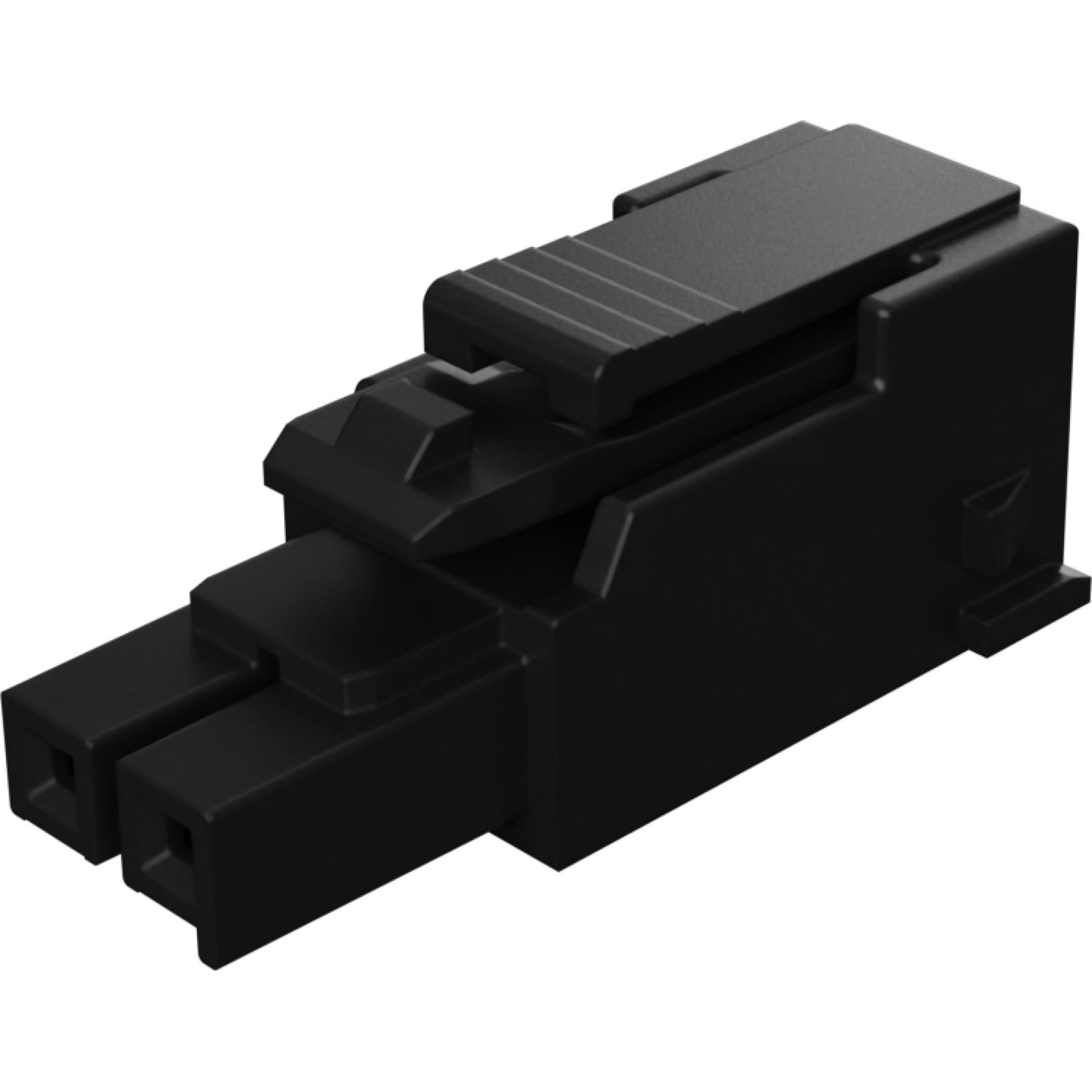 Molex-1722563102 分立接线罩连接器 Conn Housing RCP 2 POS 3.5mm Crimp ST Cable Mount Black Ultra-Fit™ Bag