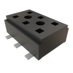 Conn Socket Strip SKT 6 POS 2mm Solder ST Top Entry SMD TIGER CLAW™ Layer