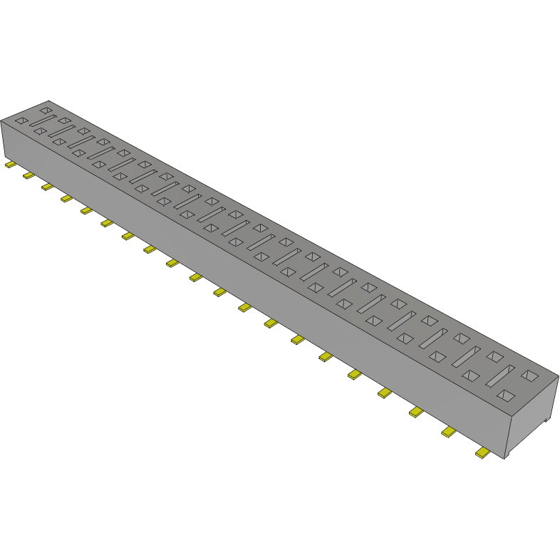 Samtec-HLE-120-02-G-DV-BE-LC Steckverbinderleisten und Leiterplattenbuchsen Conn Socket Strip SKT 40 POS 2.54mm Solder ST SMD Tube