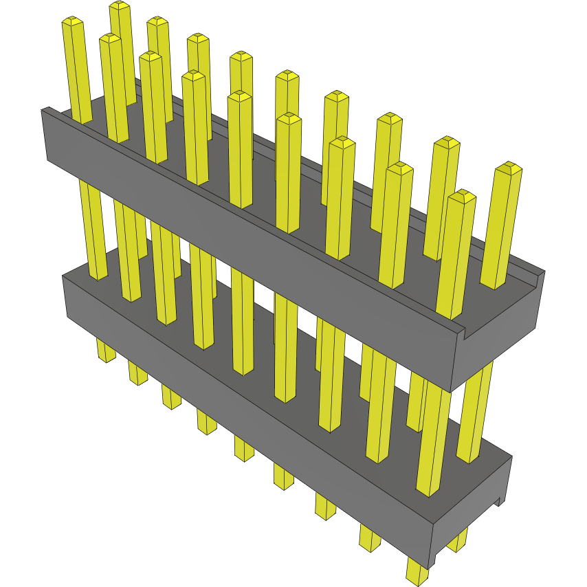 Samtec-DW-09-09-L-D-452 Steckverbinderleisten und Leiterplattenbuchsen Conn Board Stacker HDR 18 POS 2.54mm Solder ST Top Entry Thru-Hole Bulk