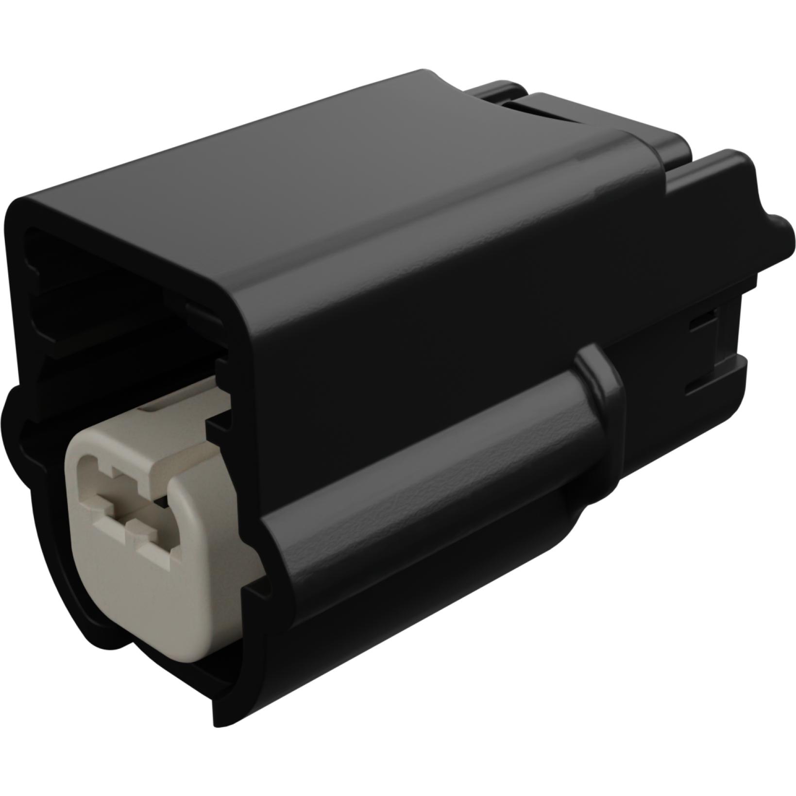 Molex-314032100 Einzeladersteckverbinder, Gehäuse Conn Housing F 2 POS 2.54mm Crimp ST Cable Mount Black MX64™ Bag