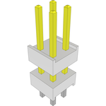 Conn Board Stacker HDR 4 POS 2.54mm Solder ST Top Entry Thru-Hole Bulk
