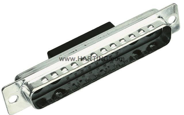 HARTING-09694120272 Steckverbinder, D-Sub Conn D-Sub M 25Signal/2Cavity POS Crimp ST Panel Mount 27 Terminal 1 Port