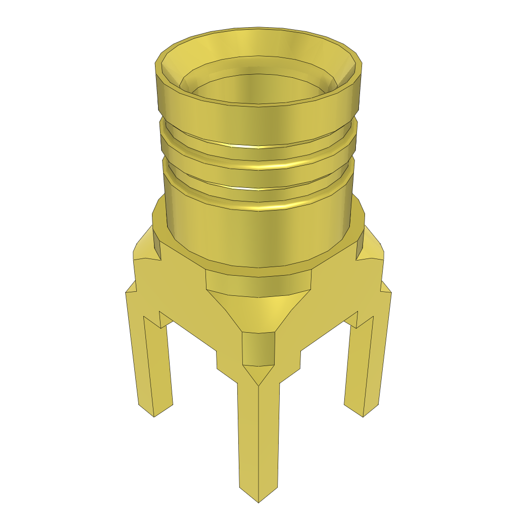 Samtec-MMCX7-J-P-GF-ST-TH1 Raccordement FR Conn MMCX 0Hz to 6GHz 75Ohm Solder ST Thru-Hole F Gold Over Nickel TRUE™ Tray