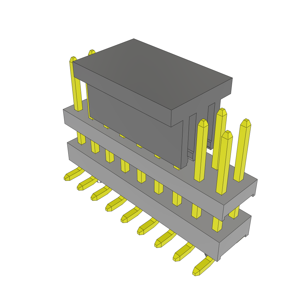 Samtec-TW-09-03-G-D-270-SM-A-P-TR Steckverbinderleisten und Leiterplattenbuchsen Conn Board Stacker HDR 18 POS 2mm Solder ST Top Entry SMD T/R