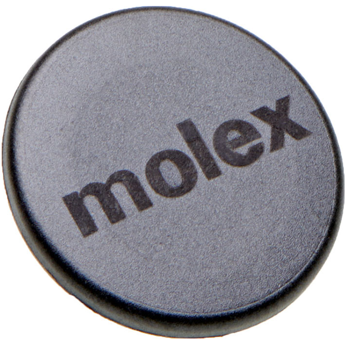 Molex-0135110001 Tag e transponder NFC/RFID Button RFID Tag, 24.9mm Read Range, 22.00mm Diameter Footprint, For Non-Metal Surfaces, Adhesive