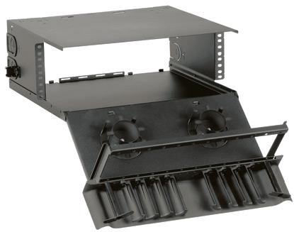 Panduit-FCE4U null Holds up to twelve QuickNet Cassettes, FAP adapter panels, or FOSM splice modules